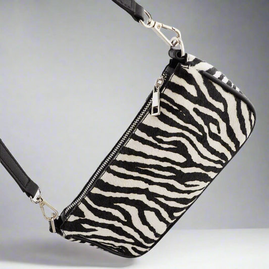 Zebra Print Shoulder Bag