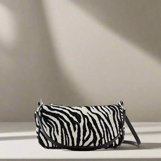 Zebra Print Shoulder Bag