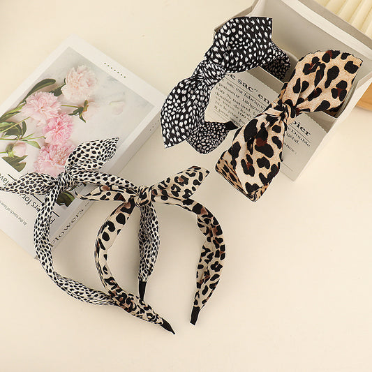 Leopard Bow Headband