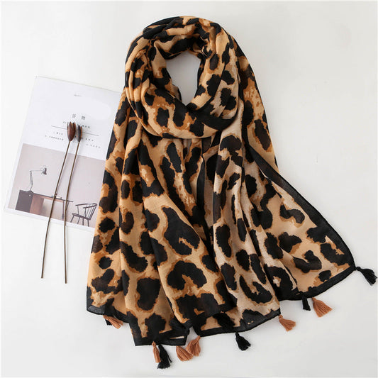 Leopard print scarf