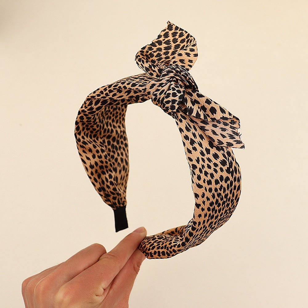 Leopard Bow Headband