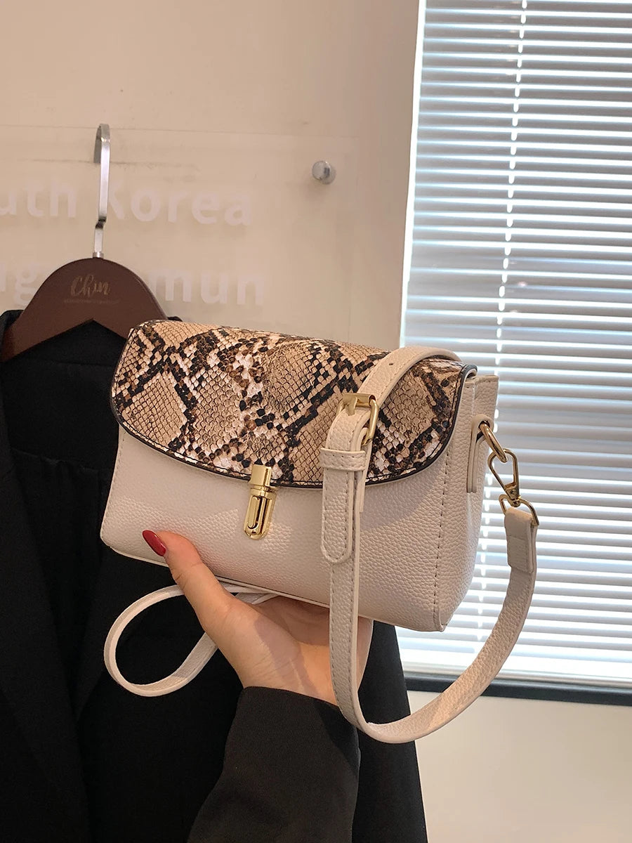 Snake Print Crossbody Bag
