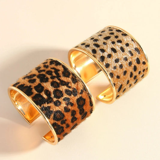 Leopard Print Cuff Bangles