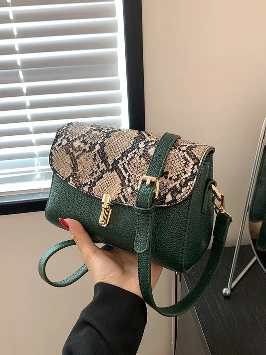 Snake Print Crossbody Bag