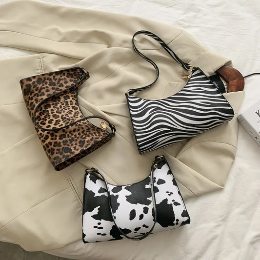 Animal Print PU Shoulder Bag