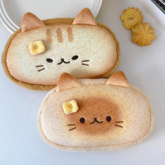 Cute cat toast pencil case