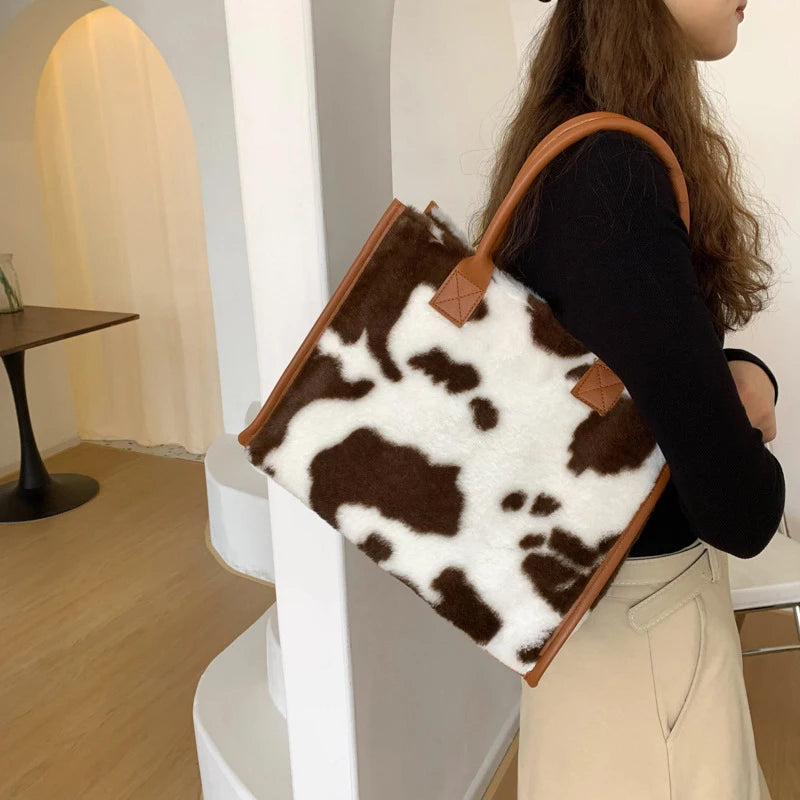 Faux Fur Shopper Tote