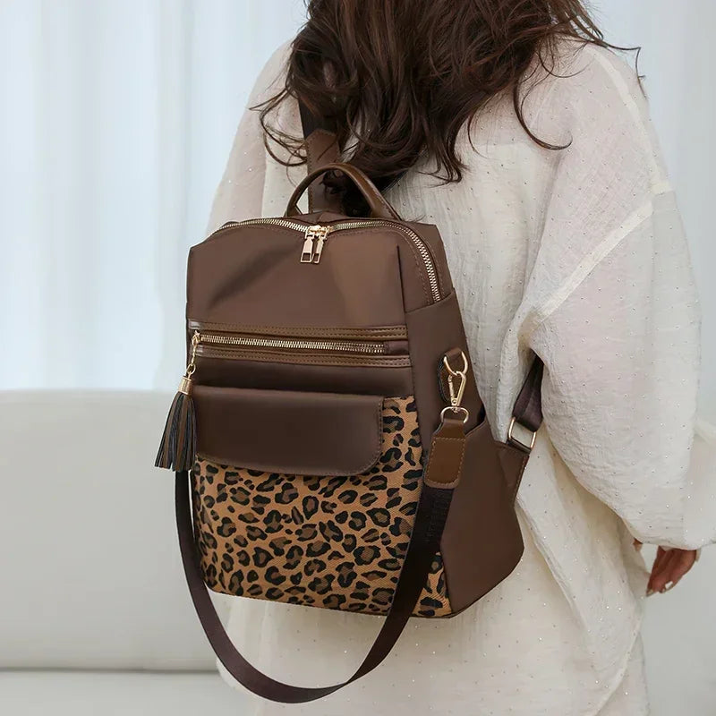 Leopard Print Backpack