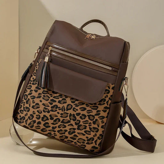 Leopard Print Backpack