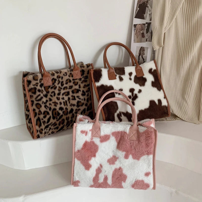 Faux Fur Shopper Tote