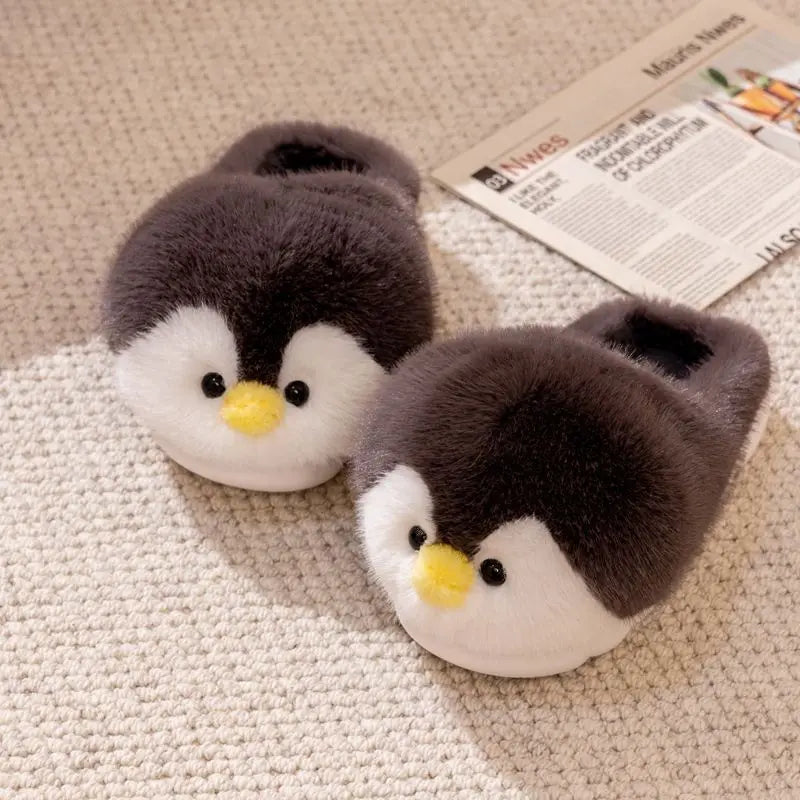 Fluffy Penguin Slippers
