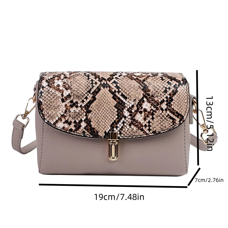 Snake Print Crossbody Bag