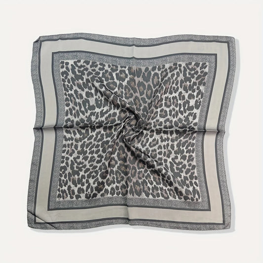 Leopard Print Square Scarf