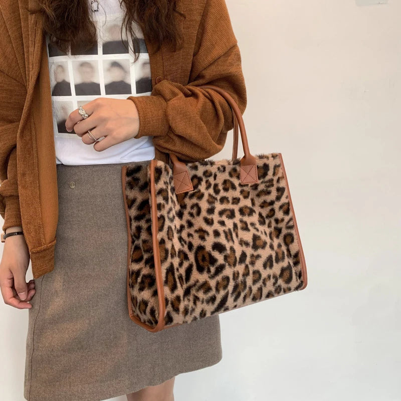 Faux Fur Shopper Tote
