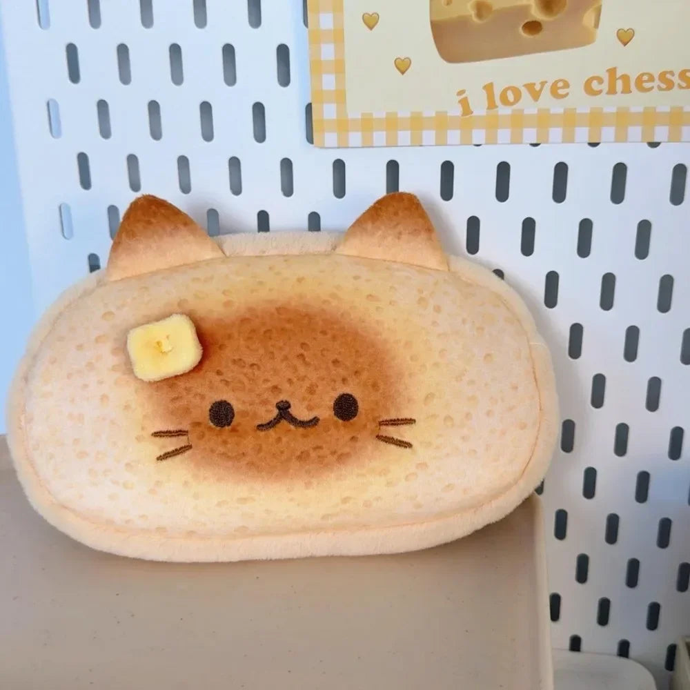 Cute cat toast pencil case