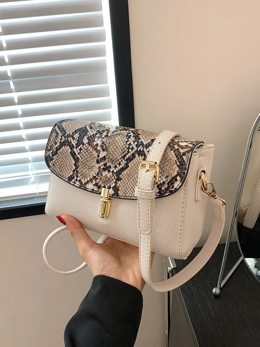 Snake Print Crossbody Bag