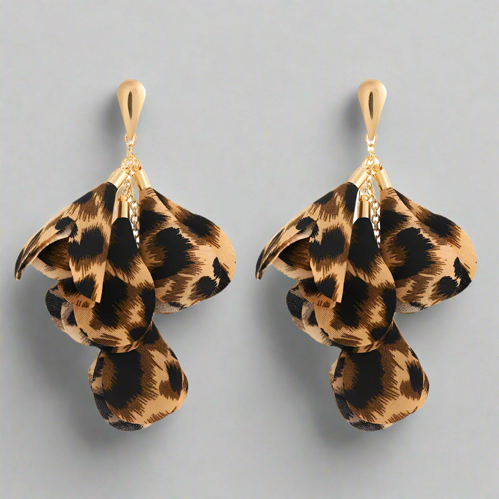 Leopard Petal Earrings