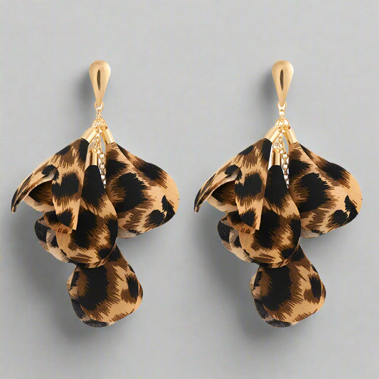 Leopard Petal Earrings