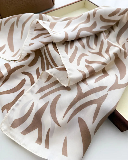 Soft Zebra Print Square Scarf