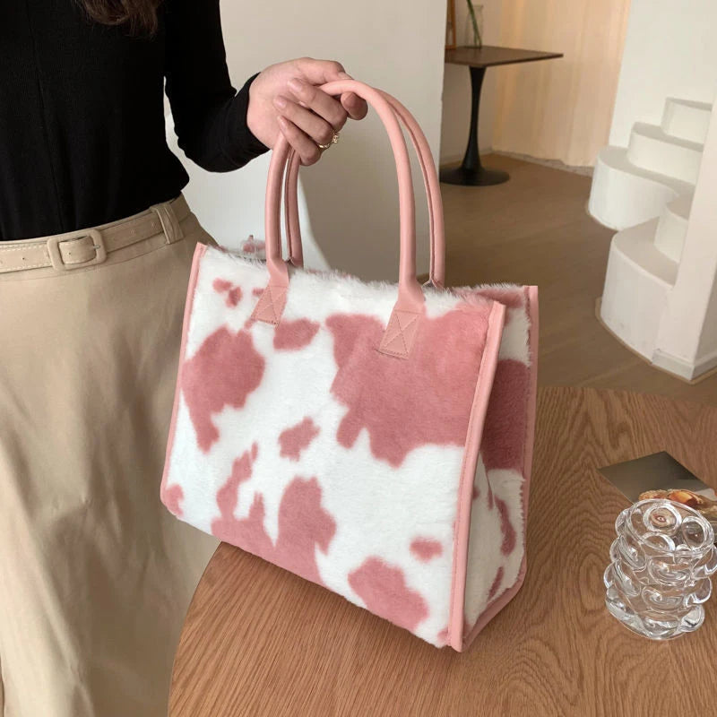 Faux Fur Shopper Tote