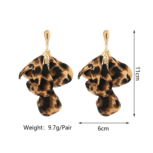 Leopard Petal Earrings