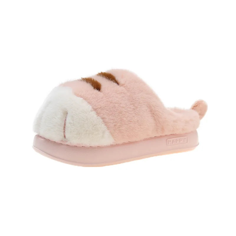Fluffy Cat Paw Slippers