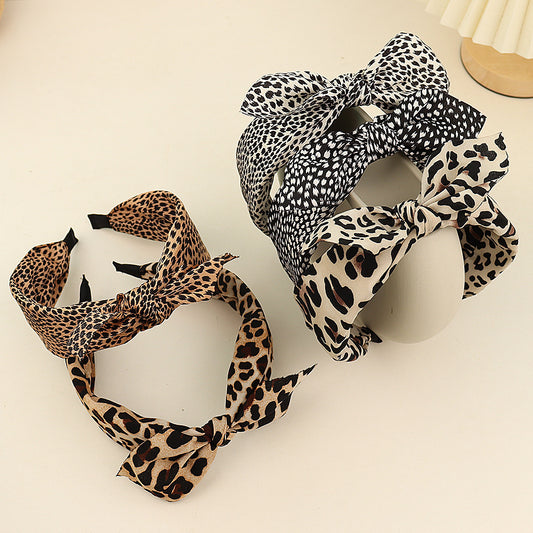 Leopard Bow Headband