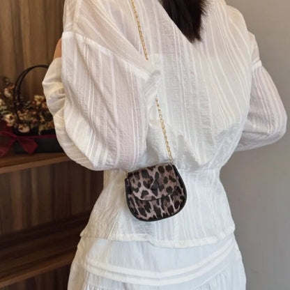Mini Leopard Print Crossbody Bag