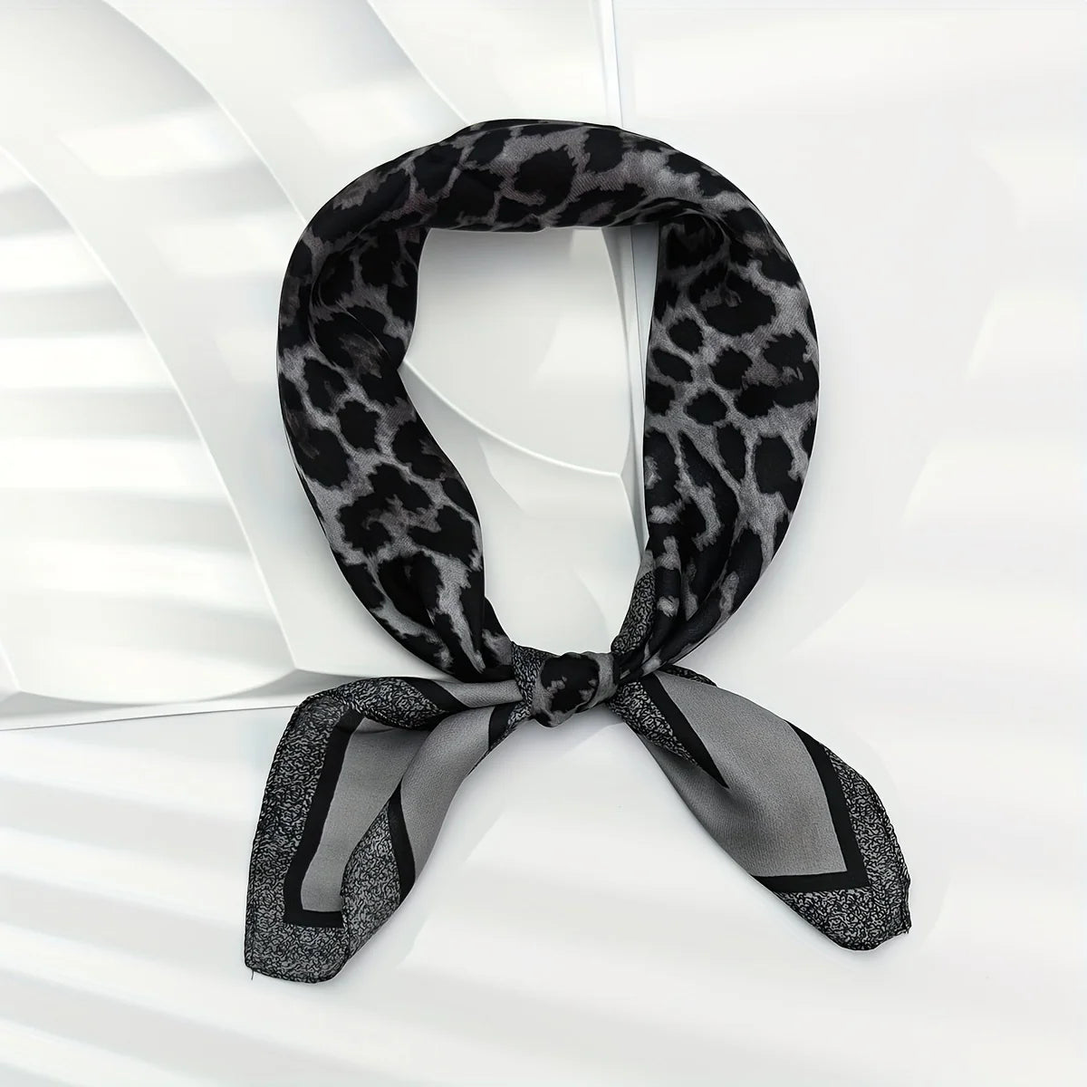 Leopard Print Square Scarf