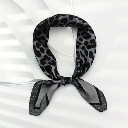 Leopard Print Square Scarf
