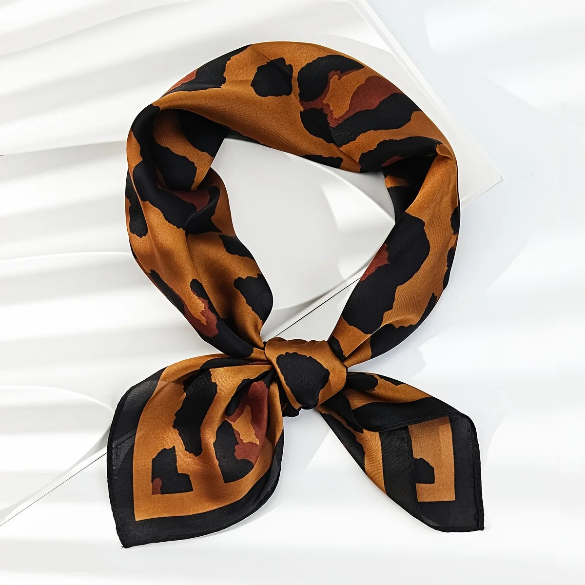 Leopard Print Square Scarf