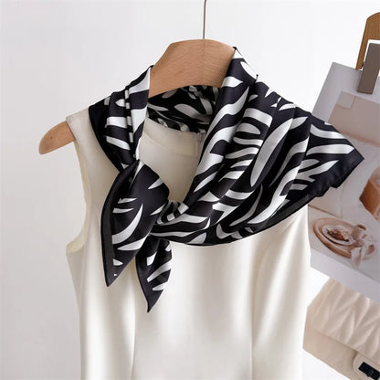 Soft Zebra Print Square Scarf