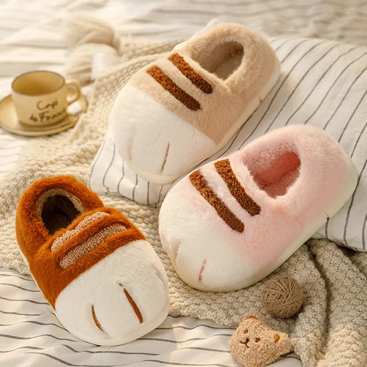 Fluffy Cat Paw Slippers