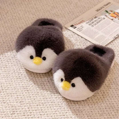 Fluffy Penguin Slippers
