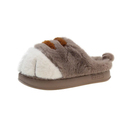 Fluffy Cat Paw Slippers