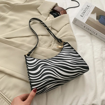 Animal Print PU Shoulder Bag