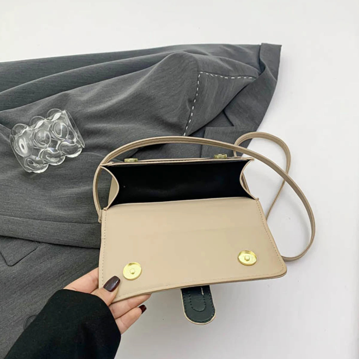 Retro Leopard Print Crossbody Bag