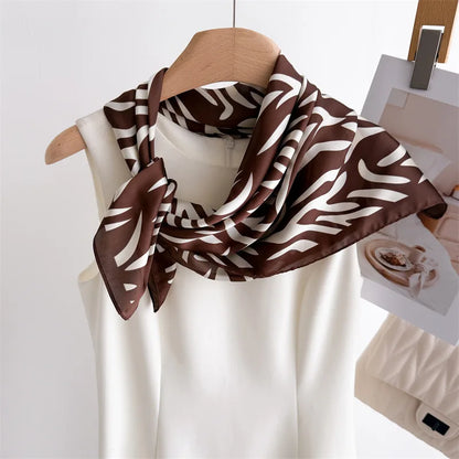 Soft Zebra Print Square Scarf