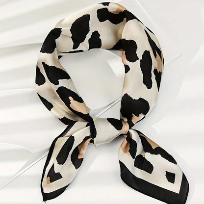 Leopard Print Square Scarf