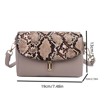 Snake Print Crossbody Bag