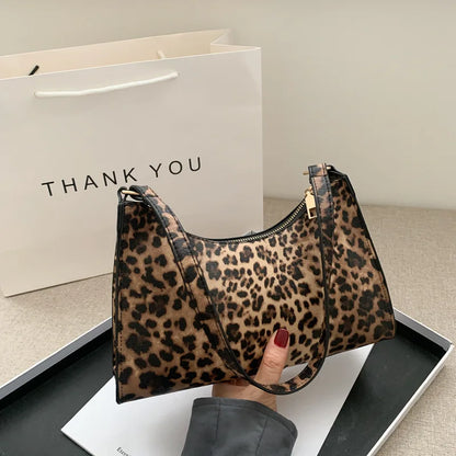 Animal Print PU Shoulder Bag