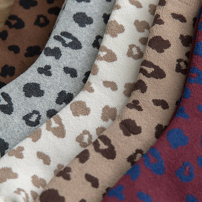 Cotton Leopard Print Socks