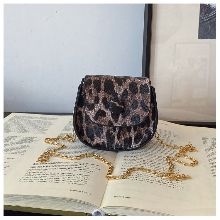 Mini Leopard Print Crossbody Bag