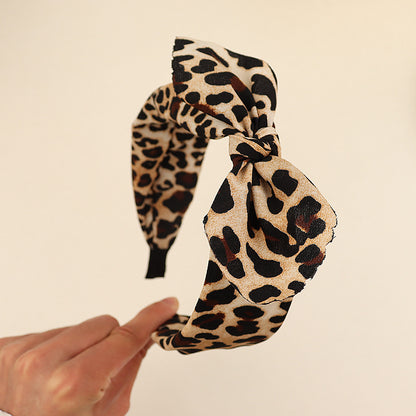 Leopard Bow Headband